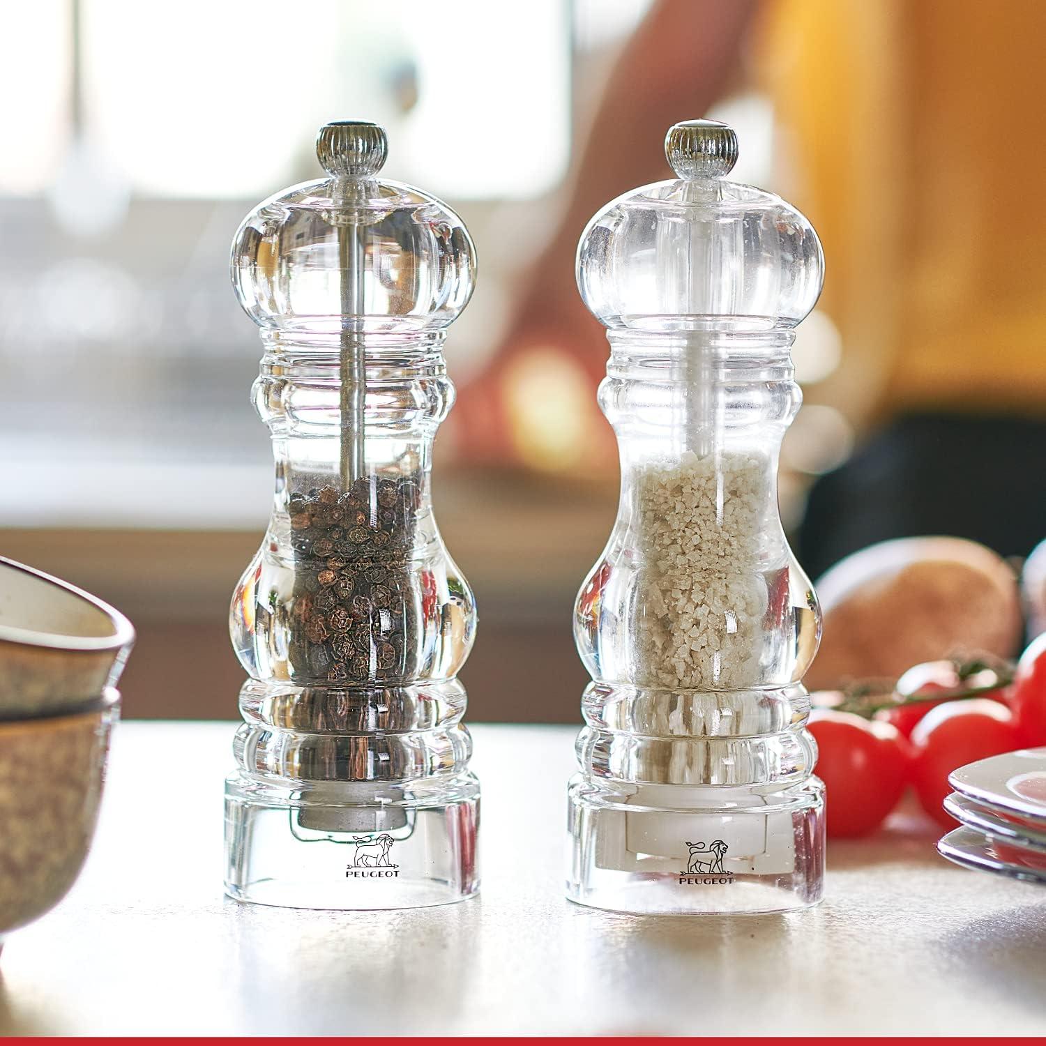 image:imagePeugeot Nancy Manual Salt Mill Transparent Adjustable Grinder for Rock Salt Acrylic Clear 7 inches38cm15Inch