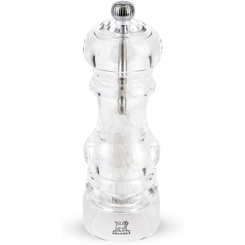 image:imagePeugeot Nancy Manual Salt Mill Transparent Adjustable Grinder for Rock Salt Acrylic Clear 7 inches355in
