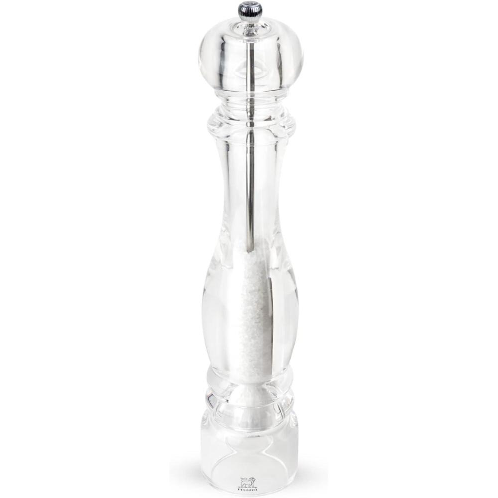 image:imagePeugeot Nancy Manual Salt Mill Transparent Adjustable Grinder for Rock Salt Acrylic Clear 7 inches38cm15Inch