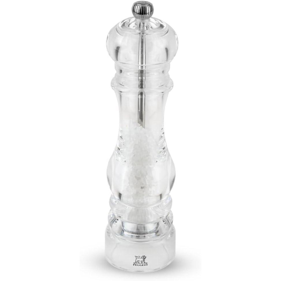 image:imagePeugeot Nancy Manual Salt Mill Transparent Adjustable Grinder for Rock Salt Acrylic Clear 7 inches875 Inch