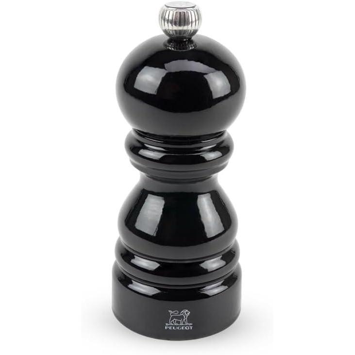 image:imagePeugeot  Paris Manual Pepper Mill  Adjustable Grinder  Beechwood Gloss Black