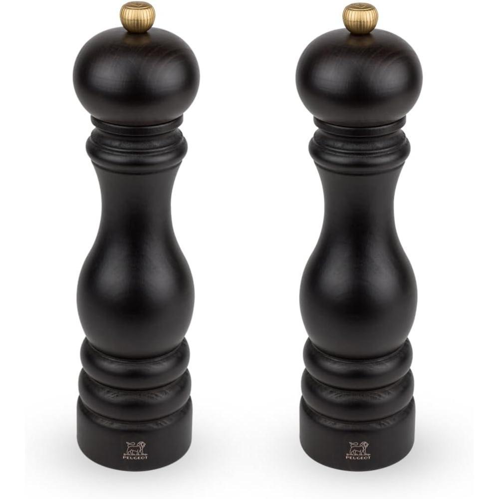 image:imagePeugeot Paris Duo Set  Pepper Mill amp Salt Mill beech wood chocolate 22 cm