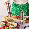 Peugeot – Elis Sense u’Select Electric Salt Mill – Adjustable Grinder, Battery Powered – Blue LED Light, Stainless Steel, 8-inches(Pepper Mill)