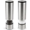 Peugeot – Elis Sense u’Select Electric Salt Mill – Adjustable Grinder, Battery Powered – Blue LED Light, Stainless Steel, 8-inches(Duo Mill)