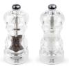 Peugeot – Nancy Manual Salt and Pepper Mill Set – Transparent Adjustable Grinders – Acrylic, Clear, 4.7 Inches