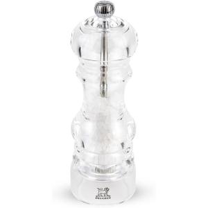 Peugeot – Nancy Manual Salt Mill – Transparent Adjustable Grinder for Rock Salt – Acrylic, Clear, 7 inches(3.55in.)
