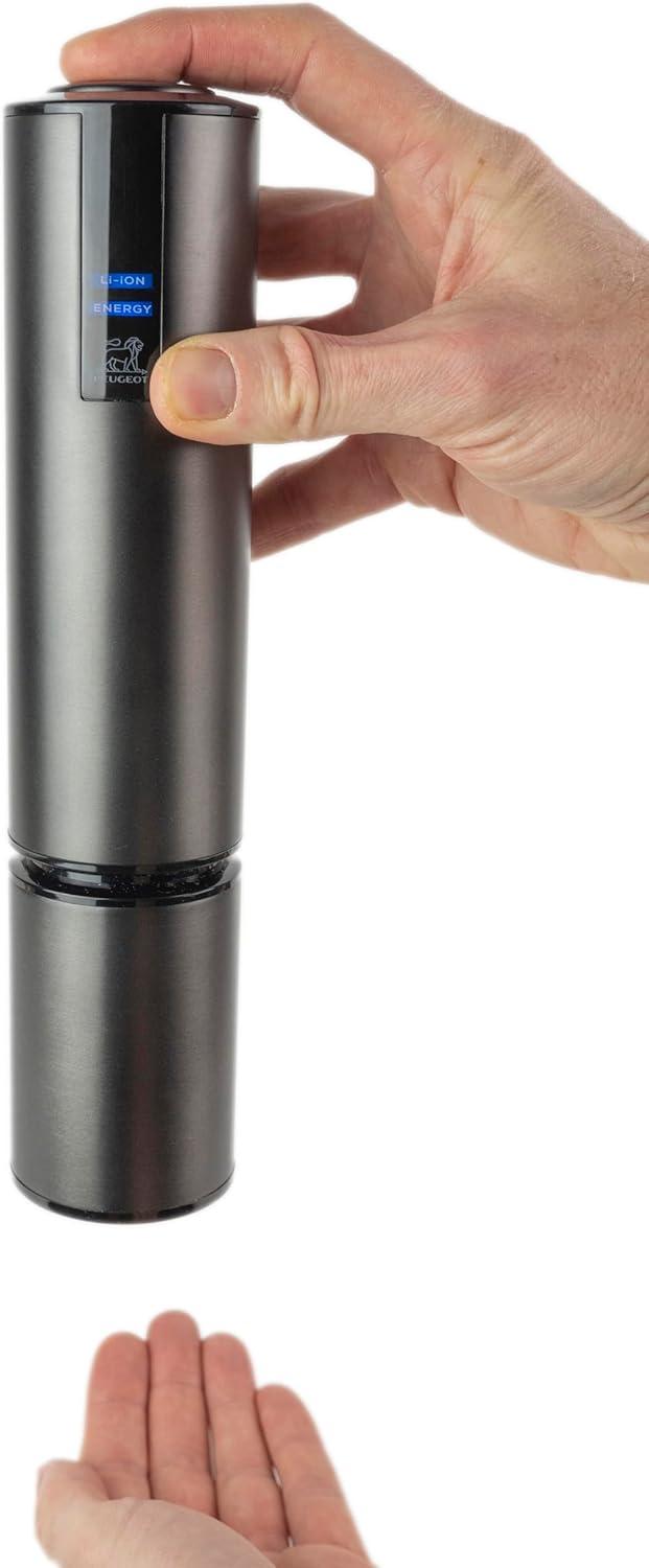 image:imagePeugeot Elis Touch Electric Corkscrew Rechargeable Bottle Opener with Battery and Charging Base Stainless Steel 106 inchesDark Gray