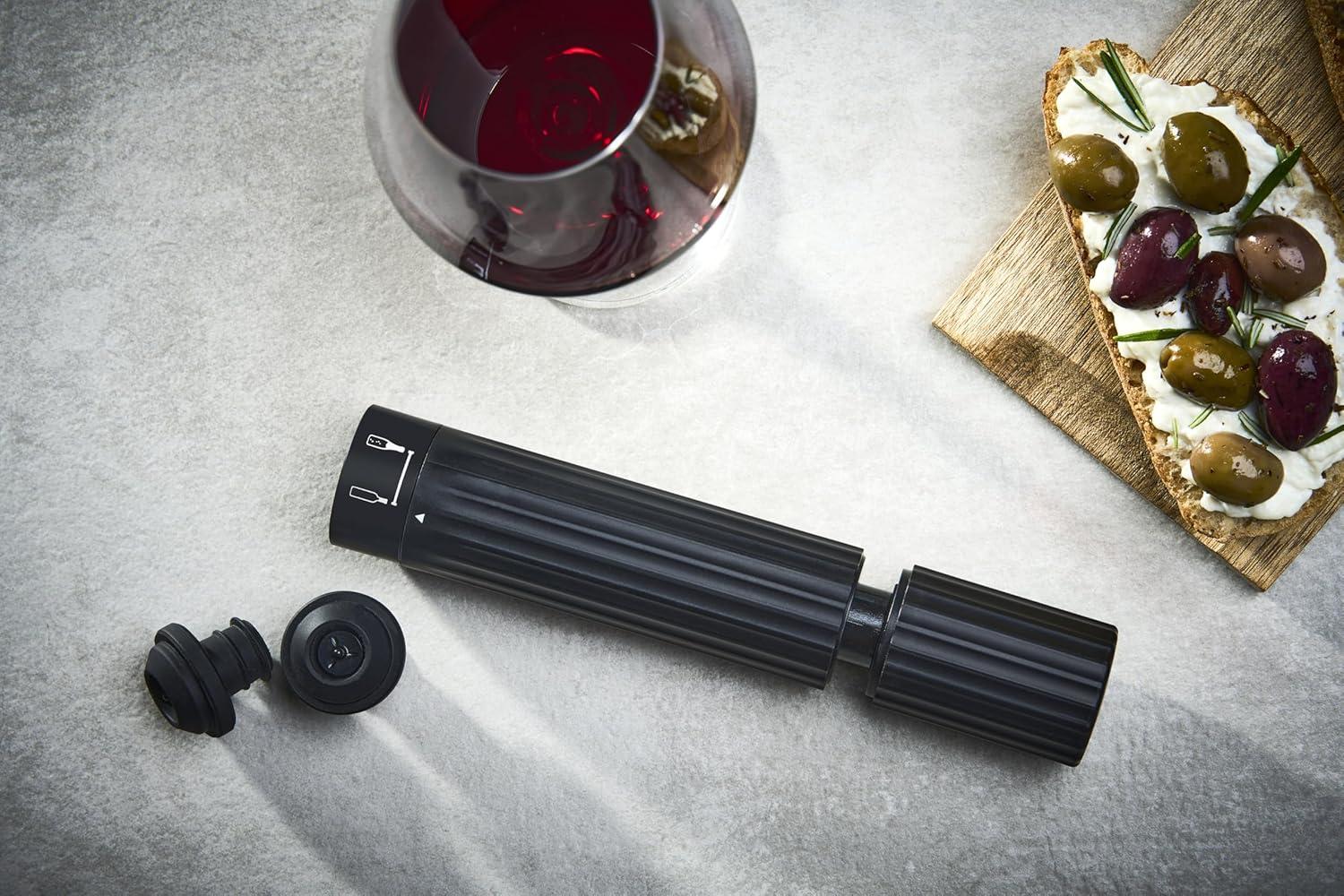 image:imagePeugeot Line Bottle Stopper For Sparking Wine Light GreyBlack