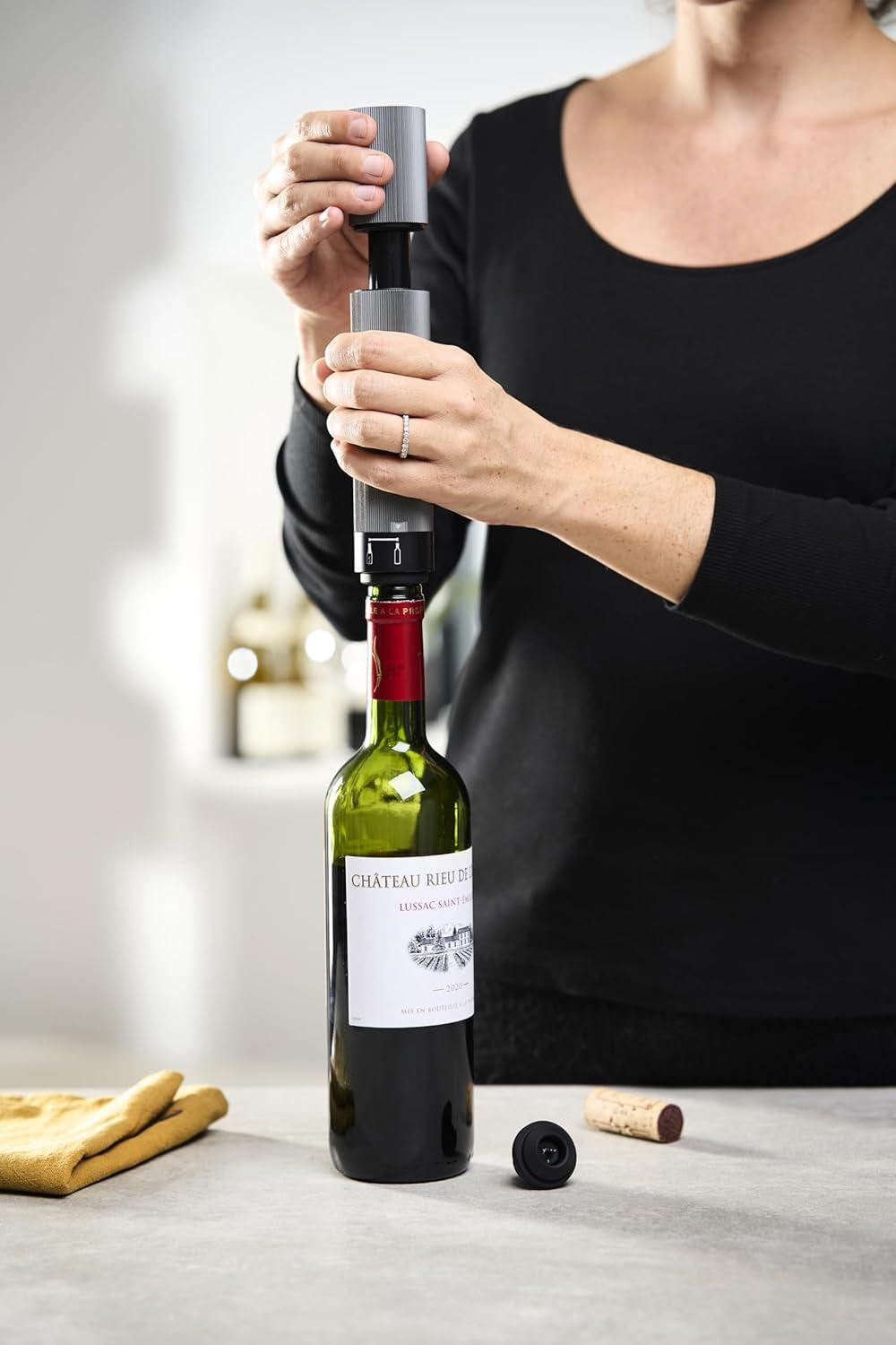 image:imagePeugeot Line Bottle Stopper For Sparking Wine Light GreyCarbon Gray