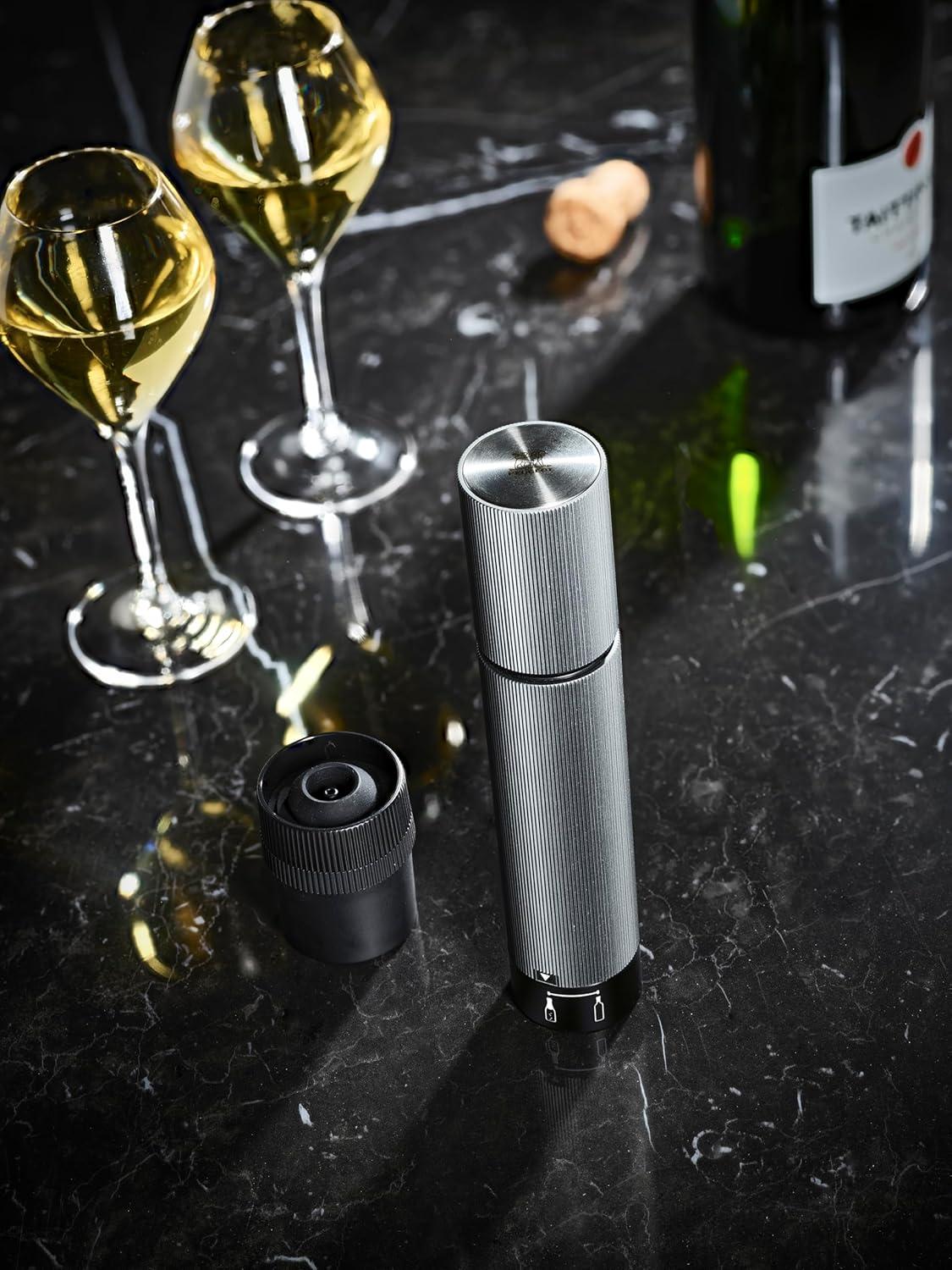 image:imagePeugeot Line Bottle Stopper For Sparking Wine Light GreyCarbon Gray