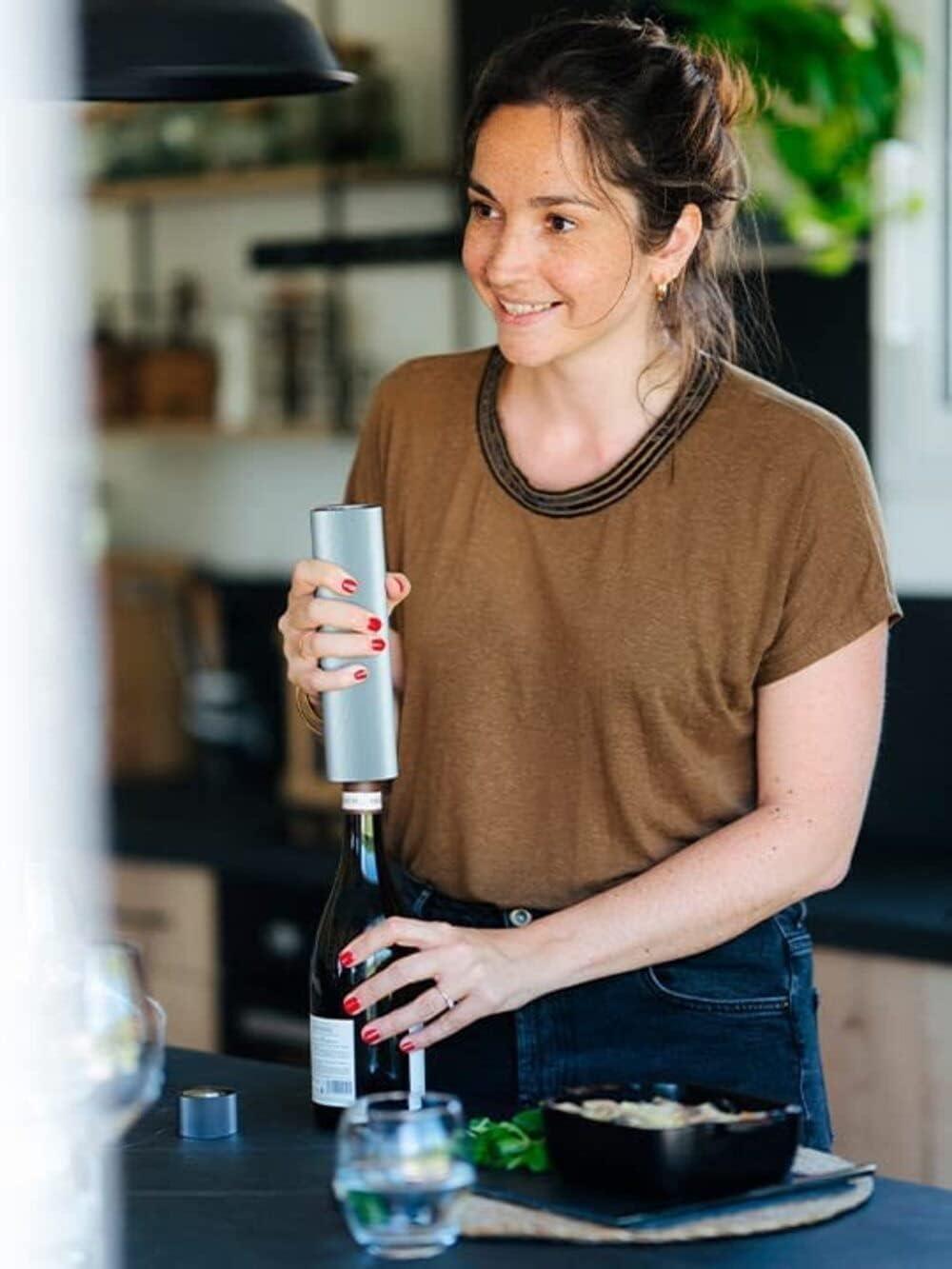 image:imagePeugeot Line Reverse Automatic Rechargable Electric Wine OpenerCorkscrew Light GreyLight Grey