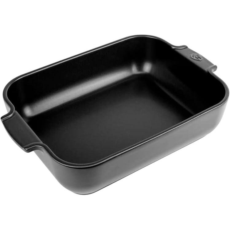 image:imagePeugeot  Appolia Rectangular Oven Dish  Ceramic Baker with Handles  Blue 10 x 8 x 25 inchesSatin Black