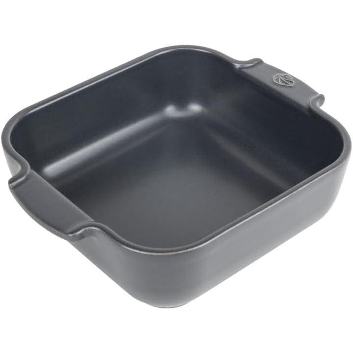 image:imagePeugeot  Appolia Square Oven Dish  Ceramic Baker with Handles  Ecru 9 x 25 inchesSlate
