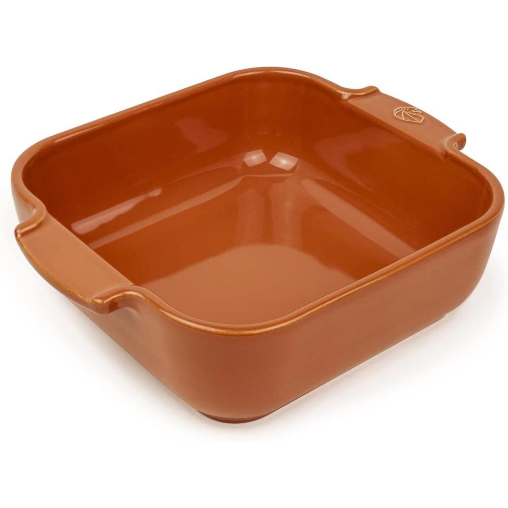 image:imagePeugeot Appolia Square Oven Dish Ceramic Baker with Handles Ecru 9 x 25 inchesTerracotta