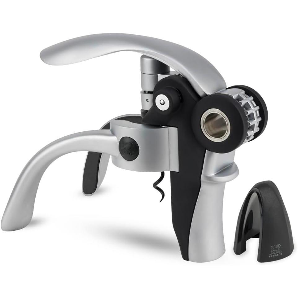 image:imagePeugeot Baltaz Corkscrew LeverStyle Bottle Opener with FoilCutter Black 55 Inches