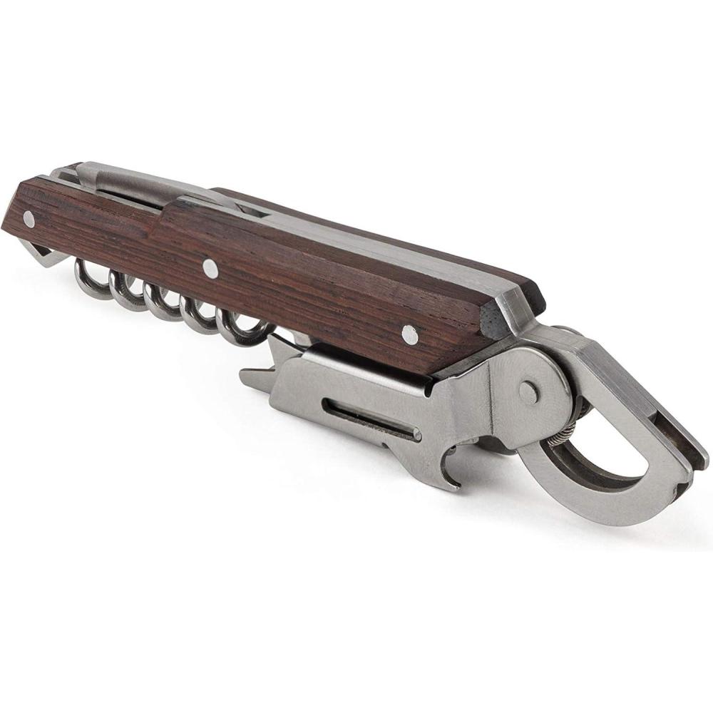 image:imagePeugeot  Clavelin Sommeliers Corkscrew  Patented Single Pull Manual Bottle Opener with FoilCutter and Bottle Cap Remover Black 55 InchesNatural