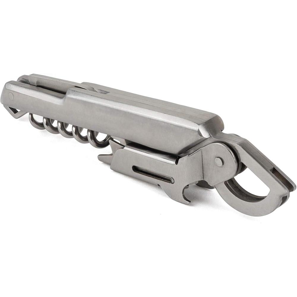 image:imagePeugeot  Clavelin Sommeliers Corkscrew  Patented Single Pull Manual Bottle Opener with FoilCutter and Bottle Cap Remover Black 55 InchesStainless Steel