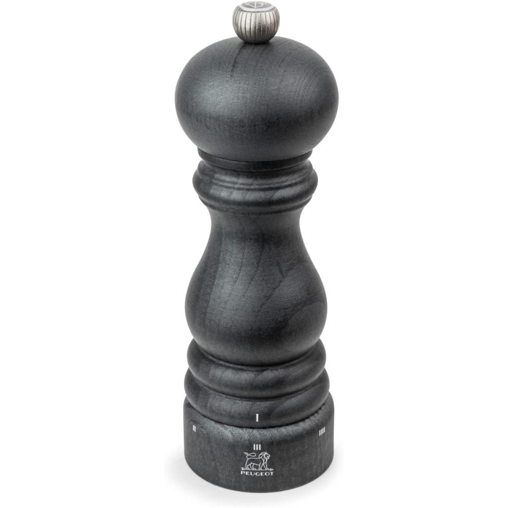 image:imagePeugeot  Paris uSelect Manual Salt Mill  Adjustable Grinder  Beechwood Graphite FinishGraphite