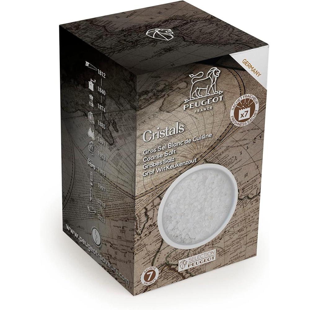 image:imagePeugeot Coarse Dry White Salt 350g 7 fresh sachets of 50g