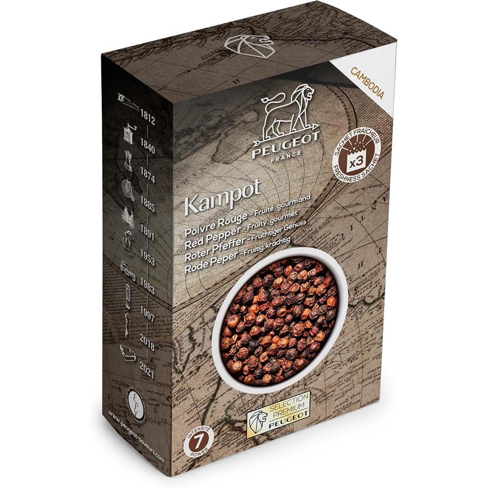 image:imagePeugeot Kampot Red Peppercorns from Cambodia 60g 3 fresh sachets of 20g