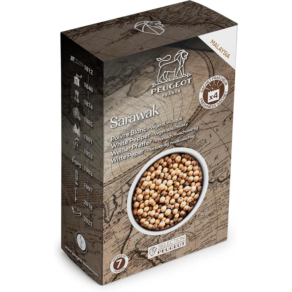 image:imagePeugeot Sarawak Malaysian White Peppercorns 80g 4 fresh sachets of 20g