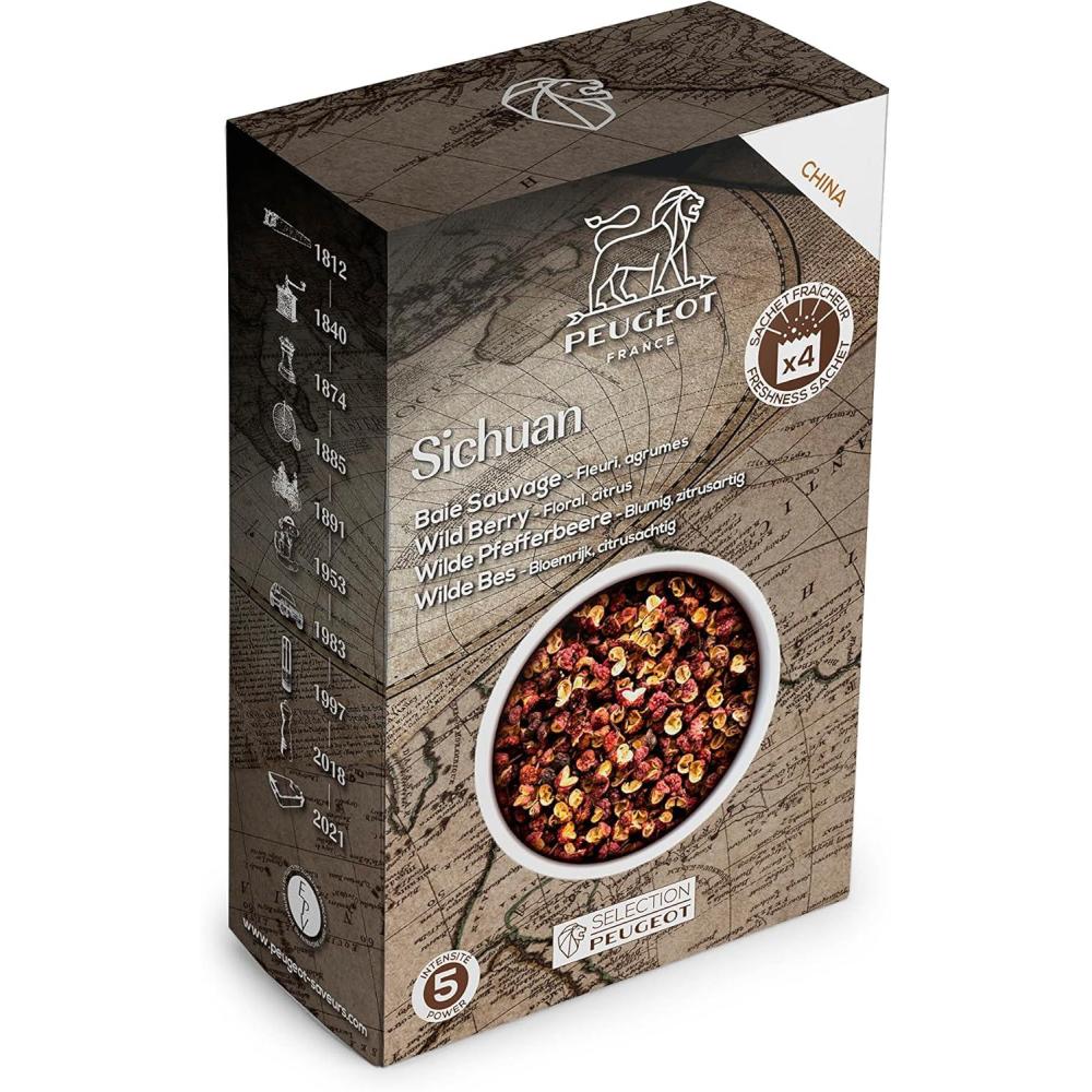 image:imagePeugeot Sichuan Chinese Red Peppercorns 40 g 4 fresh sachets of 10g