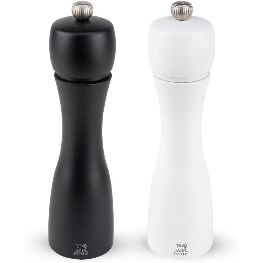 image:imagePeugeot Tahiti 8 Inch Black Pepper Mill and White Salt Mill Set8Inch