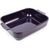 Peugeot – Appolia Rectangular Oven Dish – Ceramic Baker with Handles – Blue, 10 x 8 x 2.5 inches(Eggplant)