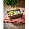 Peugeot – Appolia Rectangular Oven Dish – Ceramic Baker with Handles – Blue, 10 x 8 x 2.5 inches(Light Grey)