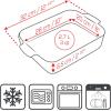 Peugeot – Appolia Rectangular Oven Dish – Ceramic Baker with Handles – Blue, 10 x 8 x 2.5 inches(Red)