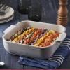 Peugeot – Appolia Square Oven Dish – Ceramic Baker with Handles – Ecru, 6.5 x 2 inches(Ecru)