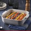 Peugeot – Appolia Square Oven Dish – Ceramic Baker with Handles – Ecru, 9 x 2.5 inches(Ecru)