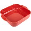 Peugeot – Appolia Square Oven Dish – Ceramic Baker with Handles – Ecru, 9 x 2.5 inches(Red)