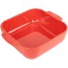 Peugeot – Appolia Square Oven Dish – Ceramic Baker with Handles – Ecru, 9 x 2.5 inches(Red)