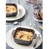 Peugeot – Appolia Square Oven Dish – Ceramic Baker with Handles – Slate, 9 x 2.5 inches(Satin Black)