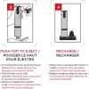 Peugeot – Elis Touch Electric Corkscrew – Rechargeable Bottle Opener with Battery and Charging Base, Stainless Steel, 10.6 inches(Stainless Steel)