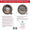 Peugeot – Paris u’Select Salt and Pepper Mill Set – Adjustable Grinder – Beechwood, Chocolate, 7in(Chocolate)