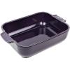 Peugeot – Appolia Rectangular Oven Dish – Ceramic Baker with Handles – Blue, 10 x 8 x 2.5 inches(Eggplant)