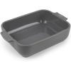 Peugeot – Appolia Rectangular Oven Dish – Ceramic Baker with Handles – Blue, 10 x 8 x 2.5 inches(Light Grey)