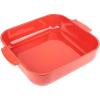 Peugeot – Appolia Square Oven Dish – Ceramic Baker with Handles – Ecru, 9 x 2.5 inches(Red)