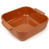 Peugeot – Appolia Square Oven Dish – Ceramic Baker with Handles – Ecru, 9 x 2.5 inches(Terracotta)