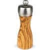 Peugeot – Fidji Manual Pepper Mill – Adjustable Grinder – Olive Wood and Stainless Steel, Natural, 6 Inch