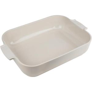 Peugeot – Appolia Rectangular Oven Dish – Ceramic Baker with Handles – Blue, 10 x 8 x 2.5 inches(Ecru)