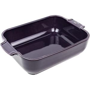 Peugeot – Appolia Rectangular Oven Dish – Ceramic Baker with Handles – Blue, 10 x 8 x 2.5 inches(Eggplant)