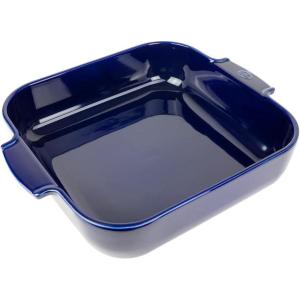 Peugeot – Appolia Square Oven Dish – Ceramic Baker with Handles – Ecru, 9 x 2.5 inches(Blue)