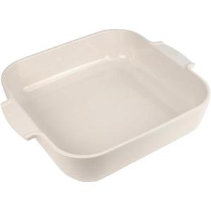 Peugeot – Appolia Square Oven Dish – Ceramic Baker with Handles – Ecru, 9 x 2.5 inches(Ecru)