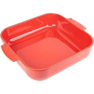 Peugeot – Appolia Square Oven Dish – Ceramic Baker with Handles – Ecru, 9 x 2.5 inches(Red)