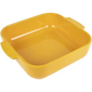 Peugeot – Appolia Square Oven Dish – Ceramic Baker with Handles – Slate, 9 x 2.5 inches(Saffron)