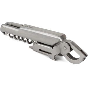 Peugeot – Clavelin Sommelier’s Corkscrew – Patented Single Pull Manual Bottle Opener with Foil-Cutter and Bottle Cap Remover, Black, 5.5 Inches(Stainless Steel)