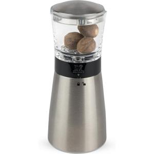 Peugeot – Madras Manual Nutmeg Mill – Spice Grinder – Stainless Steel, Acrylic & Beechwood, Chocolate(Stainless Steel)